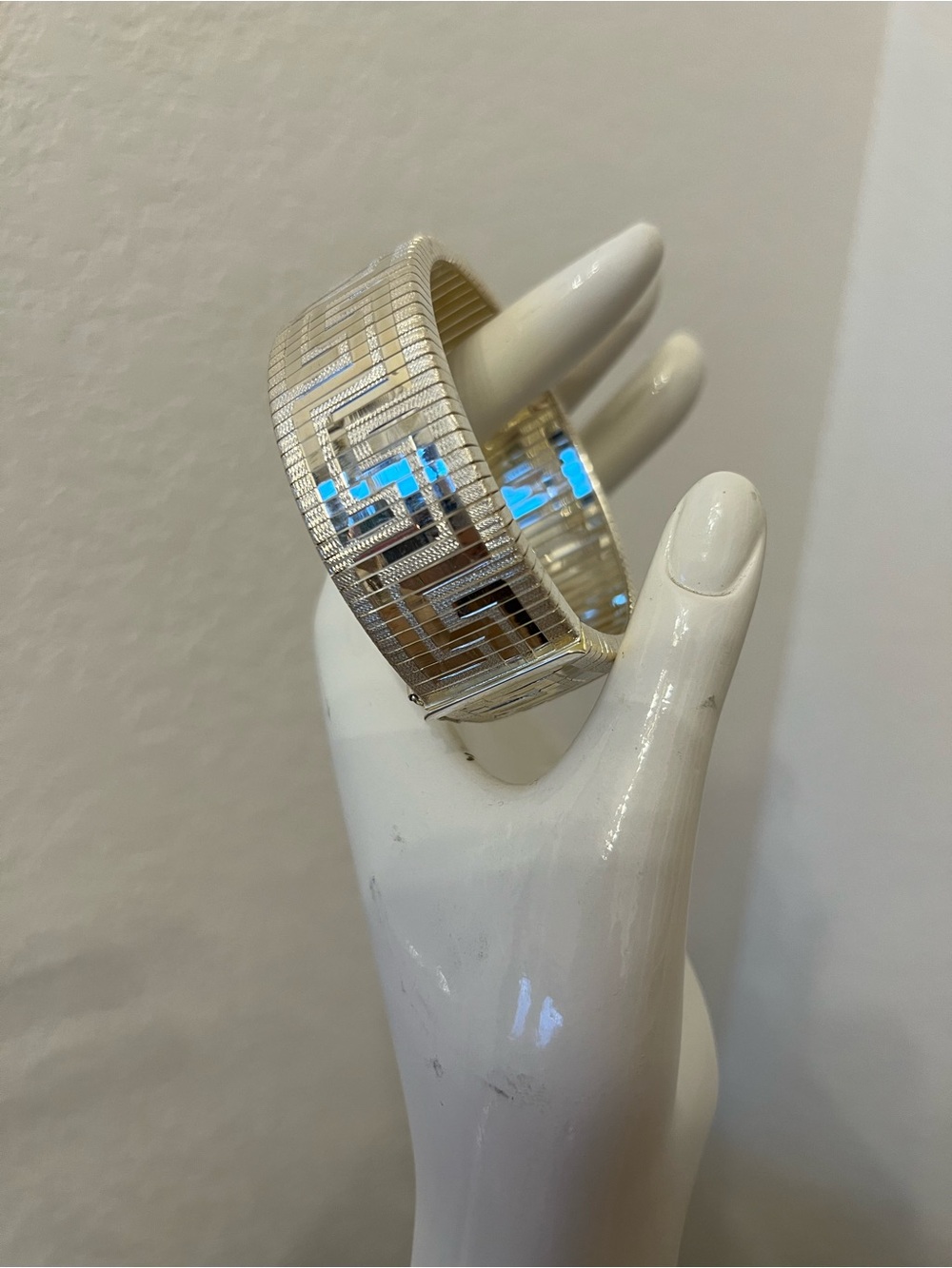 Silver Geometric Pattern Wearable Ring - Unbranded